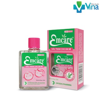 Dầu Khuynh Diệp Emcare 25ml mùi dễ chịu cho bé