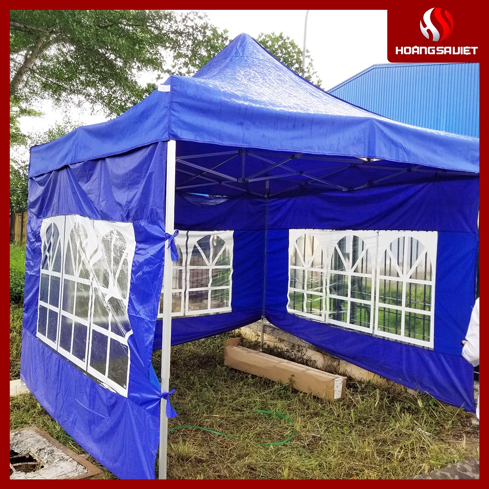 Bạt Quây Nhà Lều Di Động 3x3M - Màu Xanh Dương