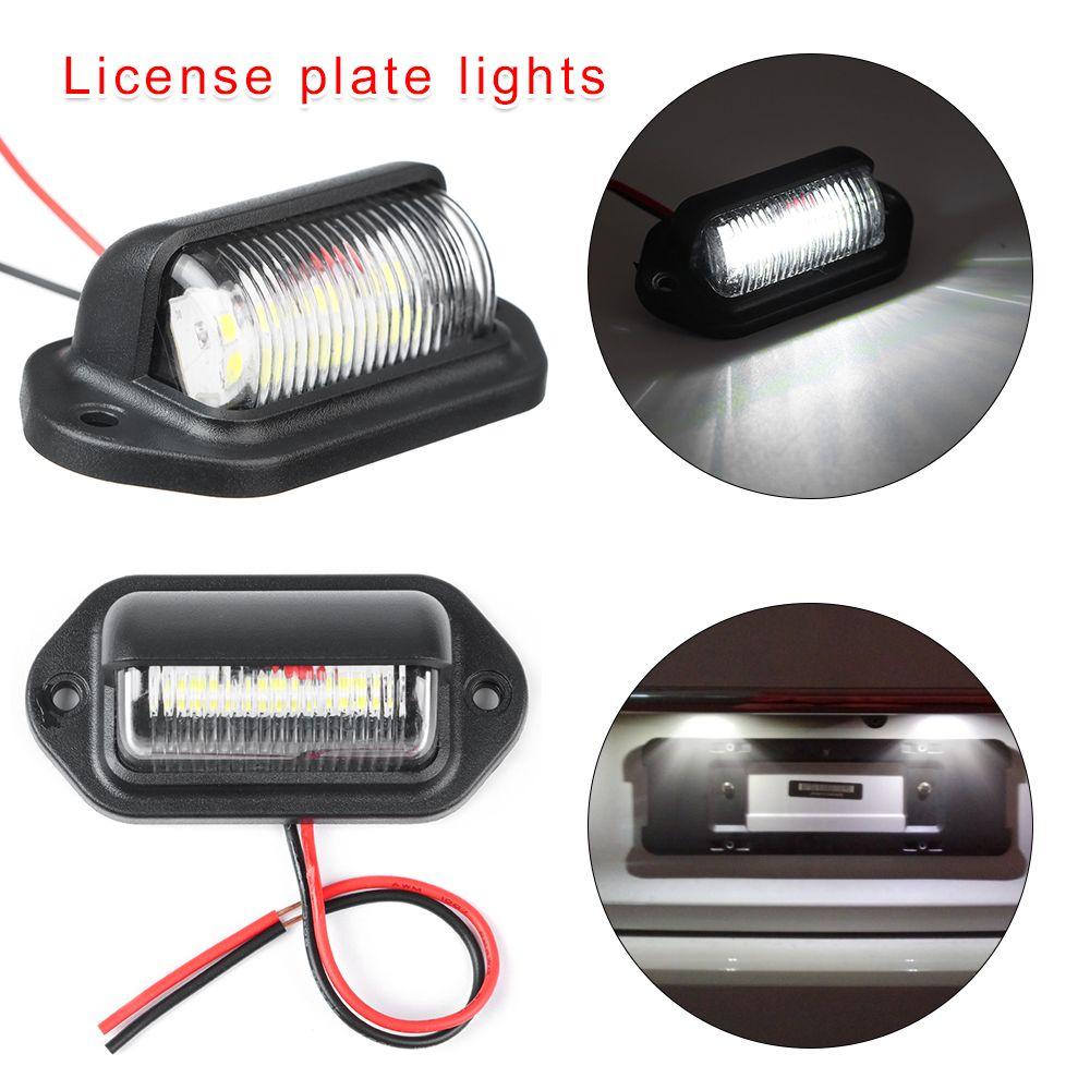 JONYE Bộ 2 Đèn LED 6 Bóng Chiếu Biển Số Xe Hơi / Xe Tải Chuyên Dùng