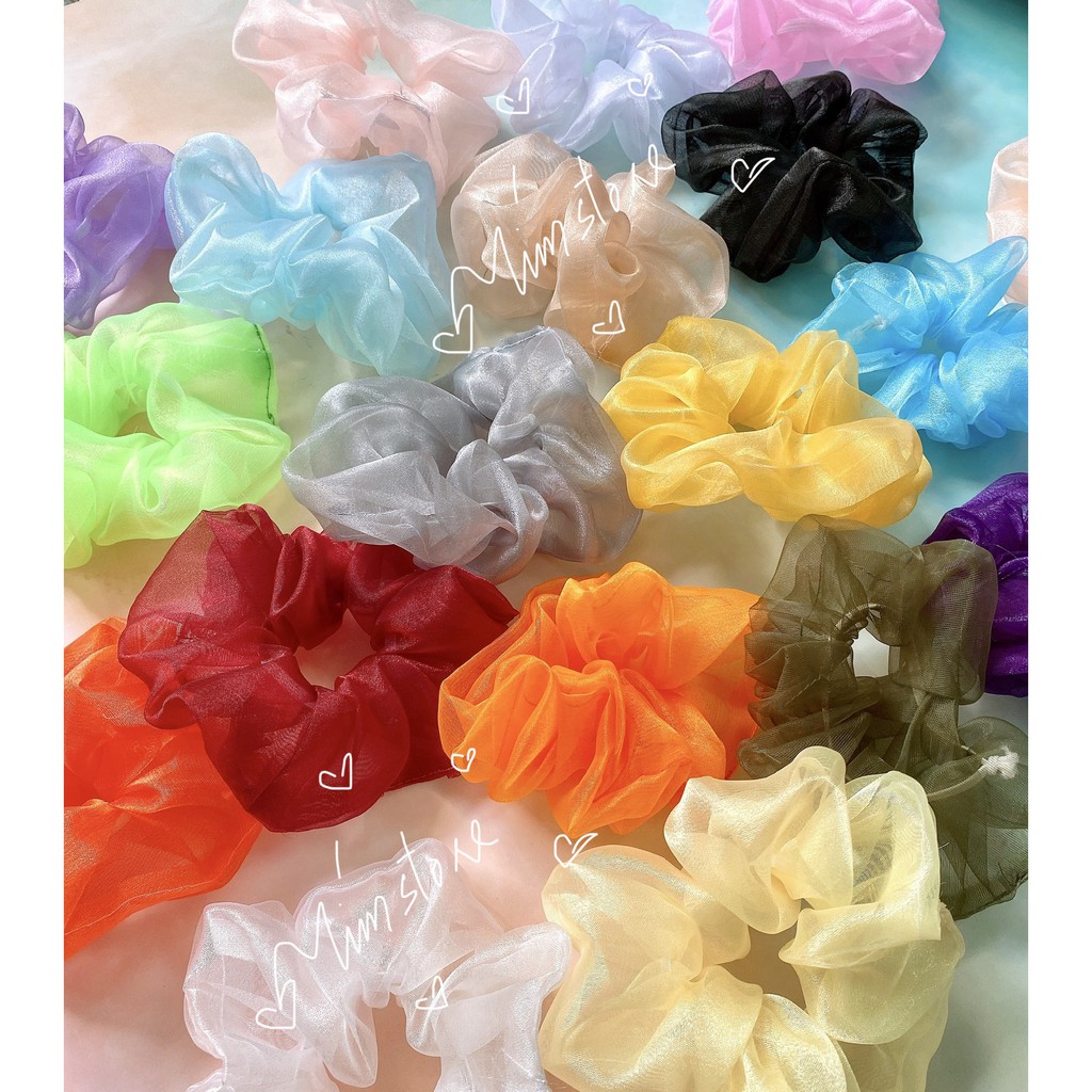 { Ảnh thật} CỘT TÓC VẢI SCRUNCHIES VON VOAN-THỜI TRANG NỮ HOT TREND RẺ