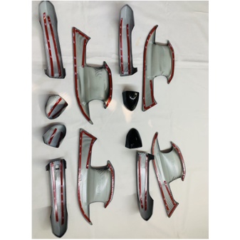 Ốp tay nắm, hõm cửa carbon xe Vinfast Lux A, Lux SA Mẫu Cacbon cao cấp