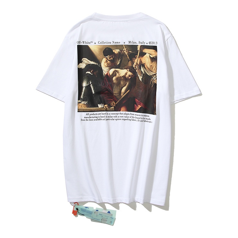 Áo Thun Cotton Tay Ngắn Dáng Rộng In Logo Off-white Thời Trang Cho Cặp Đôi Plus Size S-XL