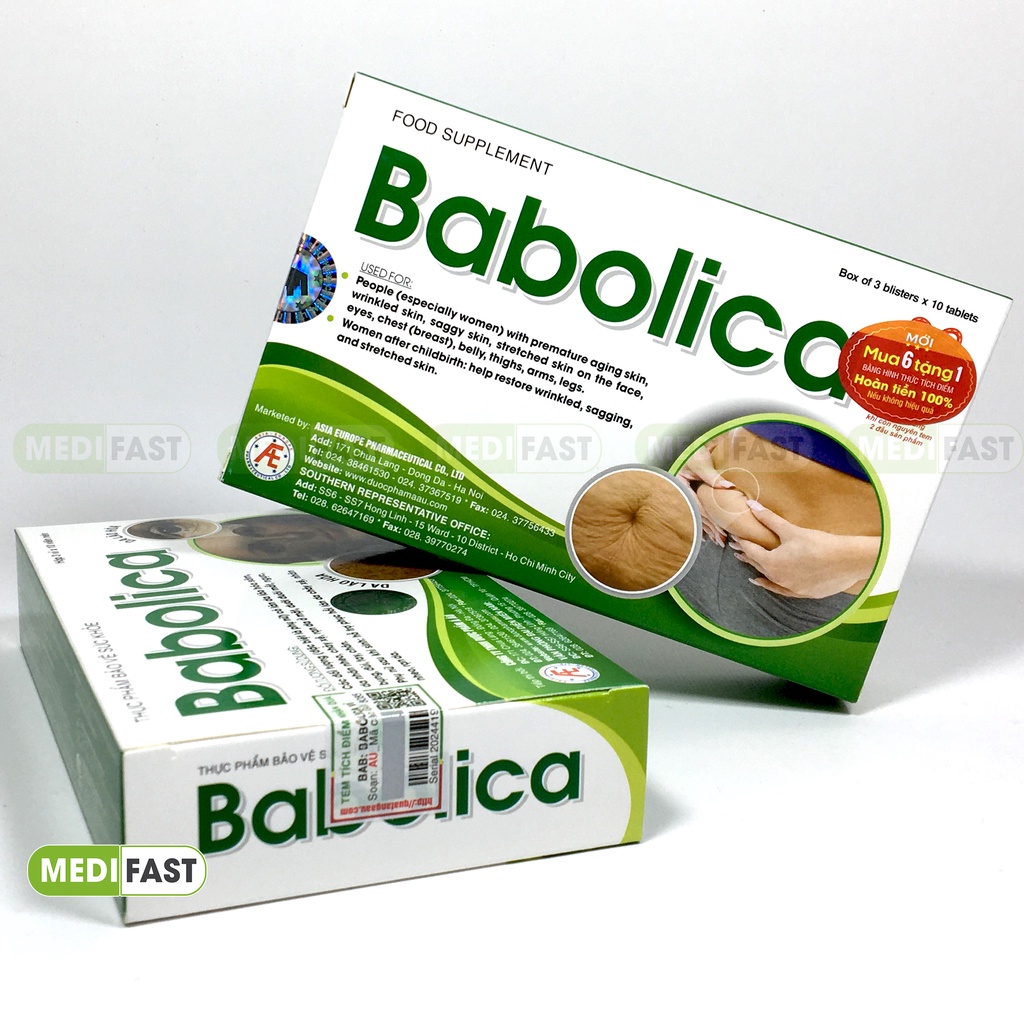 Babolica giúp dưỡng da, giảm nhăn, ngăn ngừa lão hóa, rạn da, phục hồi da chảy xệ sau sinh từ thảo dược