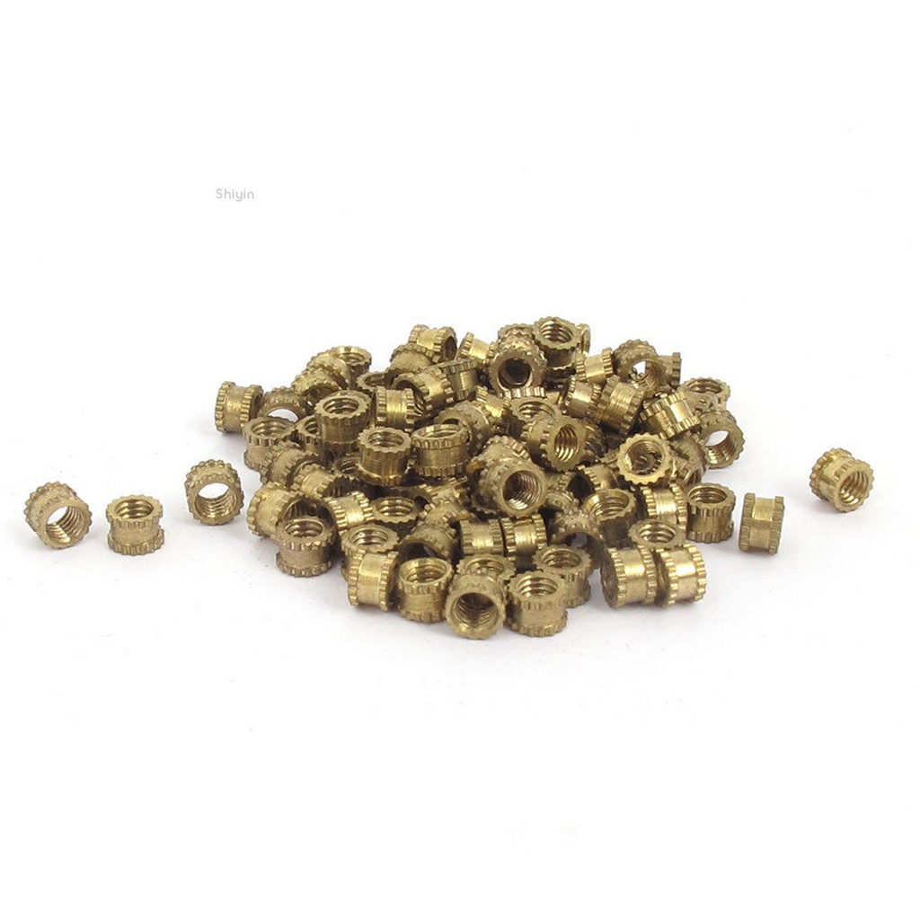 Set 100 nút chèn ren kim loại hình tròn 4.2mm M3 * 3mm chuyên dụng