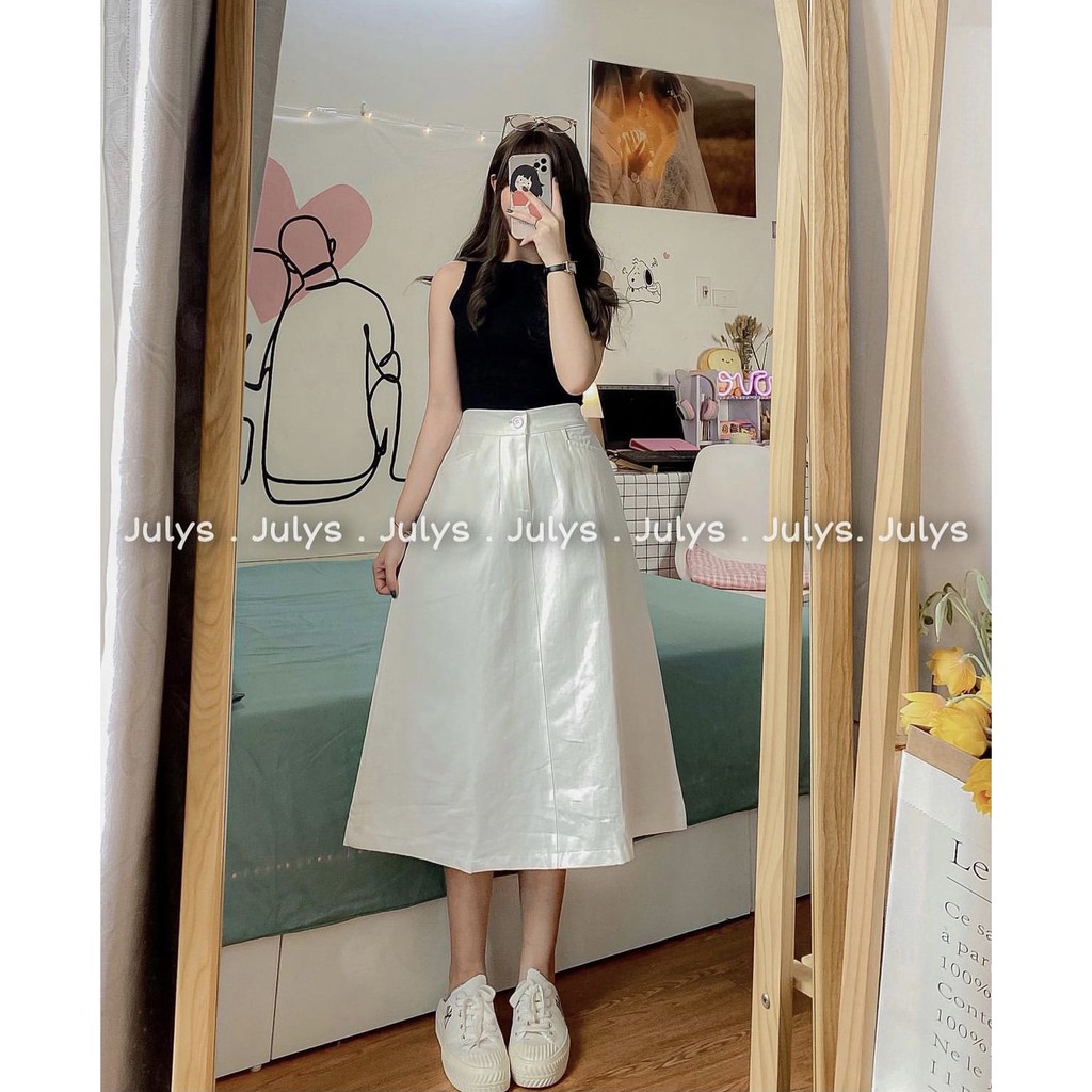 Chân váy A kaki lưng chun 8801 NB/T2/pbe/k11