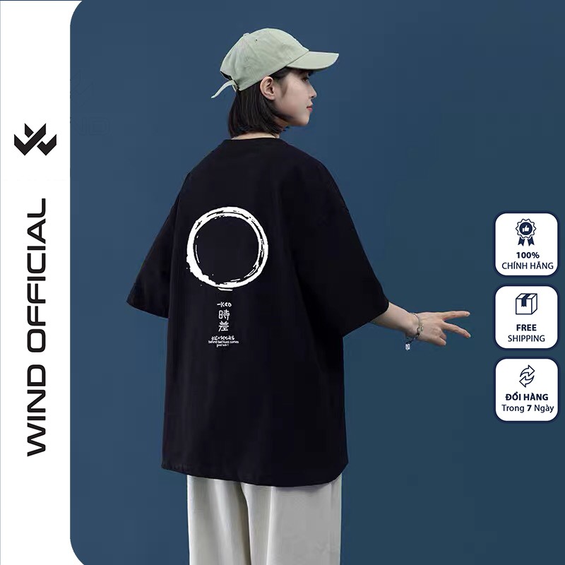 Áo thun tay lỡ WIND phông unisex form rộng KAO nam nữ oversize cotton ulzzang | BigBuy360 - bigbuy360.vn
