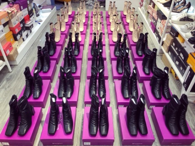 [ĐẠI HẠ GIÁ] Bốt nhăn da mềm gót vuông cao cấp HỘP TÍM | BigBuy360 - bigbuy360.vn