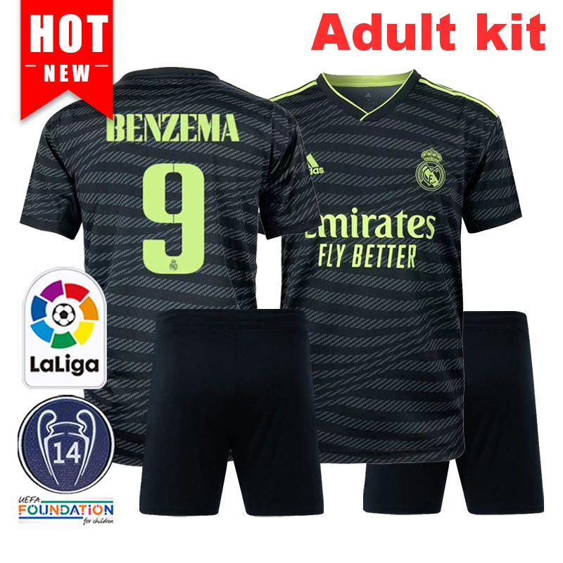 Bộ Đồ Đá Banh Màu Đen Đội Tuyển Real MadridES 2022 2023