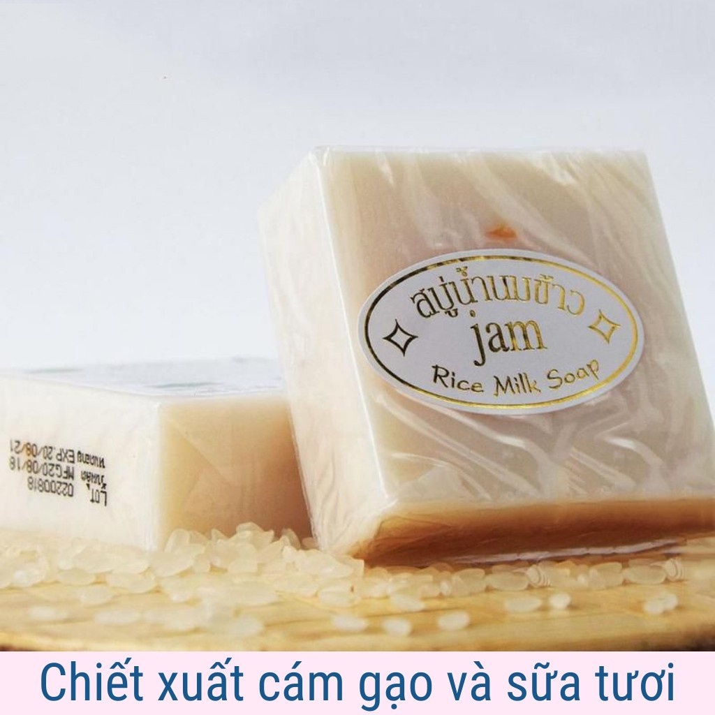 Xà Phòng Cám Gạo - Xà Phòng Trắng Da Thái Lan Jam Rice Milk Soap 65gr | BigBuy360 - bigbuy360.vn