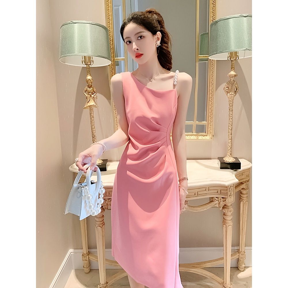 Đầm Hai Dây Ôm Dáng Thời Trang Mùa Hè Pháp Chất Lượng Cao Cho Nữ