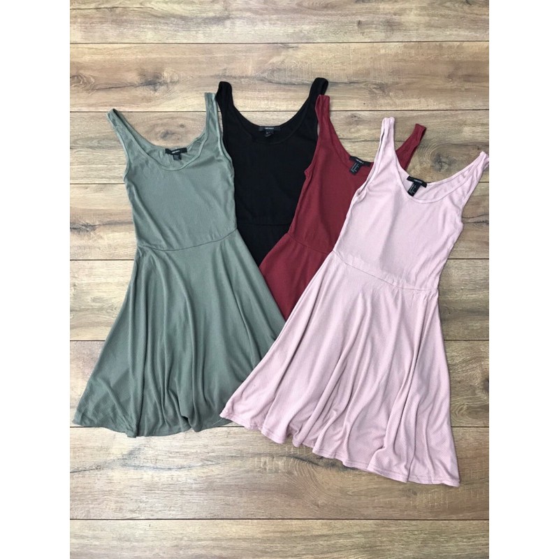 Đầm thun lụa gân F21