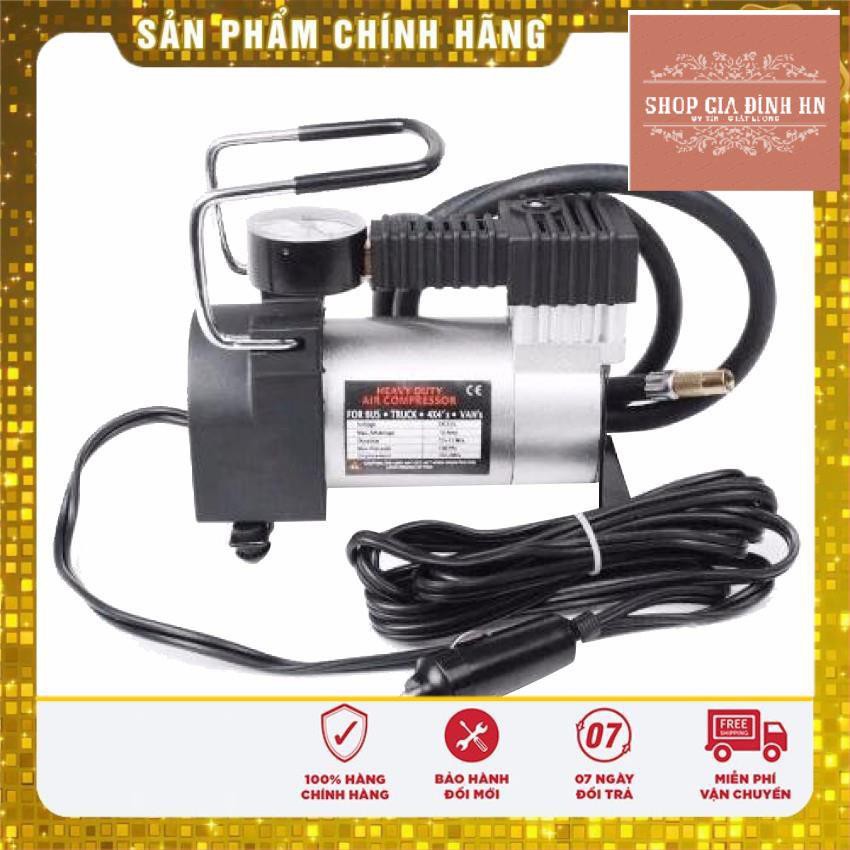 [Giảm 50%] Bơm ô tô xe máy mini 12V Heavy Duty Air Compressor 120W Có kèm đầu chuyển 220v sang 12v tiện lợi