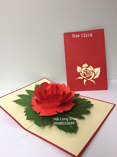 Bông Hoa 4 - Flower - Thiệp  3D (size 12x18)