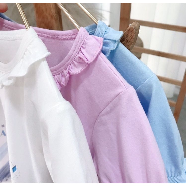 Đồ ngủ Cotton In Hình Công Chúa Băng Giá Aisha Thời Trang Mùa Hè Dành Cho Bé Gái