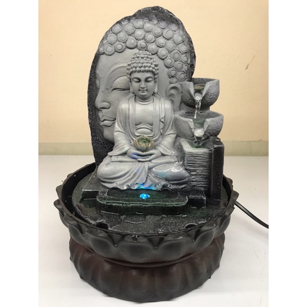 Thác nước phong thuỷ Phật toạ thiền nhất tâm cao 28cm