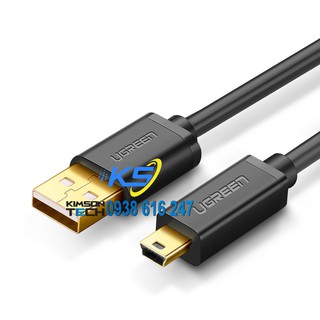 Cáp mini usb to usb 2.0 ugreen 10386 mạ vàng dài 3m - hàng chính hãng