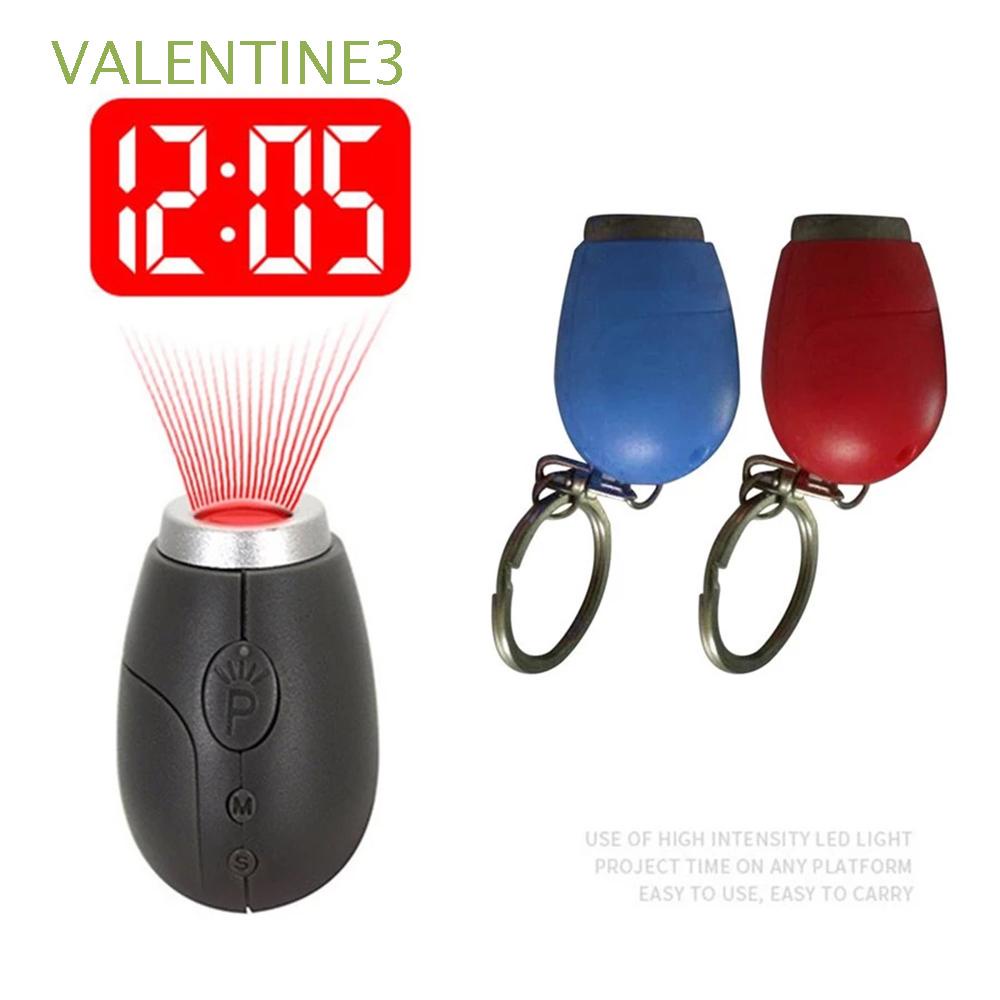 Đồng hồ báo thức kỹ thuật số mini VALENTINE3 có móc khóa và đèn LED nhiều màu sắc