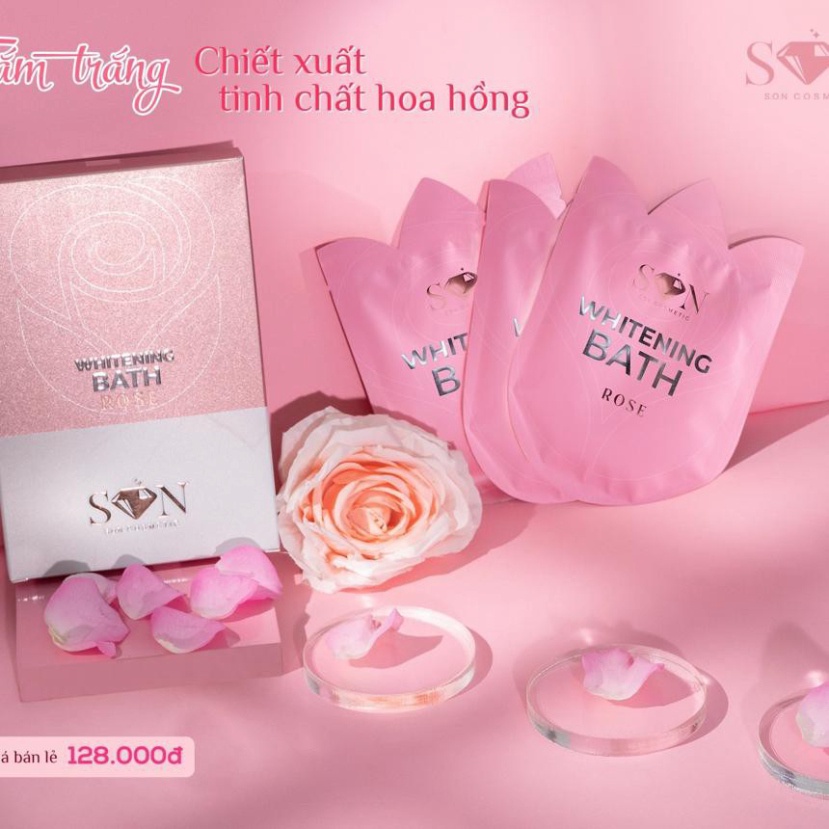 Tắm Trắng 𝑭𝒓𝒆𝒆𝒔𝒉𝒊𝒑 Tắm Trắng Body Hoa Hồng Son Group WHITENING BATH ROSE [Chính Hãng]