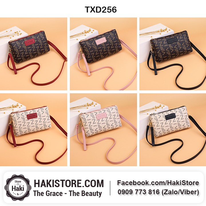 Túi đeo chéo nữ đẹp kiêm ví có 2 ngăn thời trang TXD256