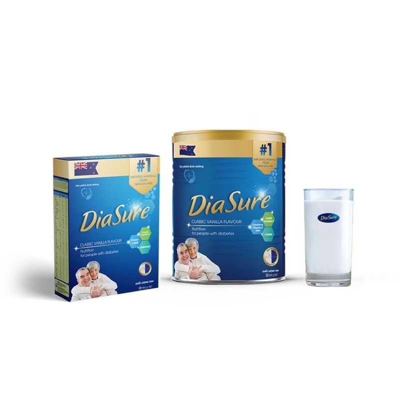 sữa diasure lon 650gr mẫu mới sữa non tiểu đường