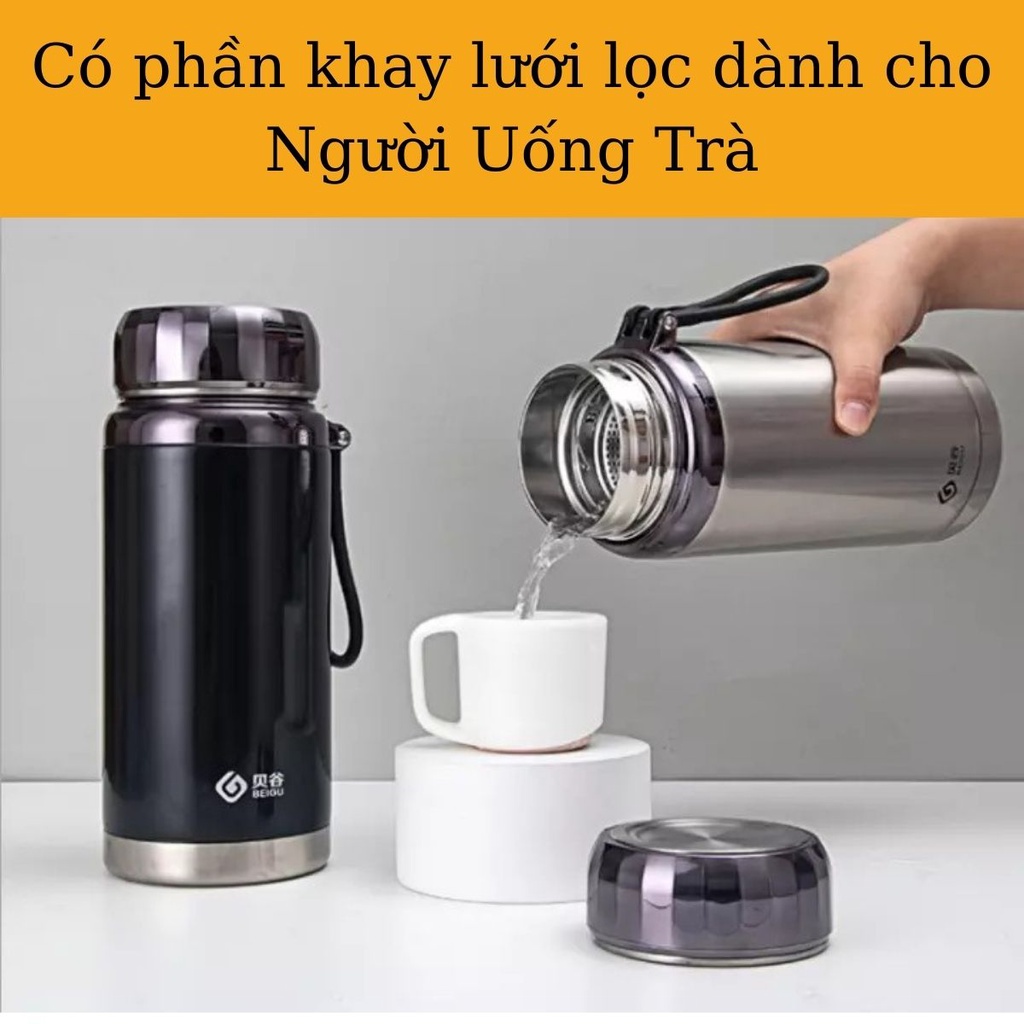 Bình giữ nhiệt nóng lạnh inox 304 lớp chân không cách nhiệt dung tích 600ml,780ml,1000ml ,1200ml,1500ml BaoL