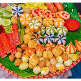 Đồ viên chiên (cá viên, tôm viên, bò viên, viên hải sản rau củ, viên thả lẩu, xúc xích ngô, viên chả cốm xanh) gói 500gr