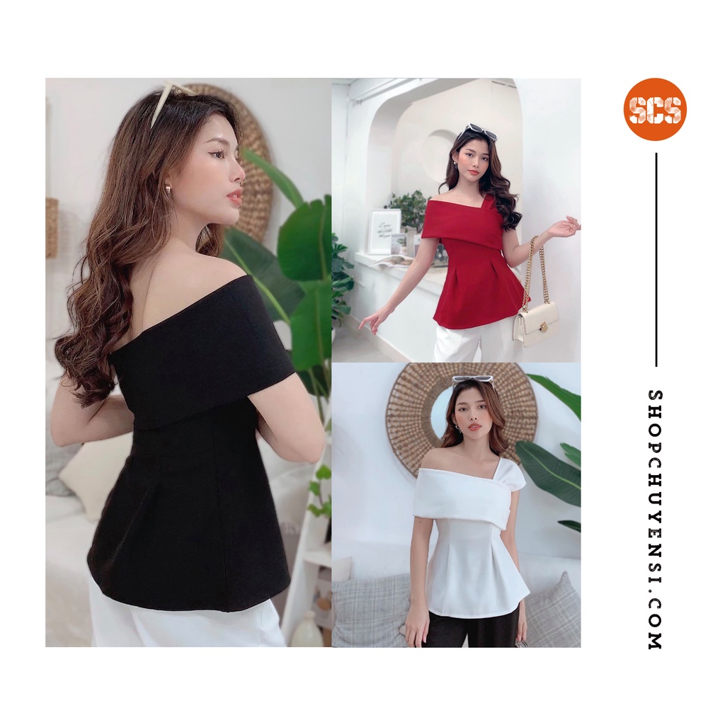 Áo lệch vai thanh lịch sang chảnh nhiều màu