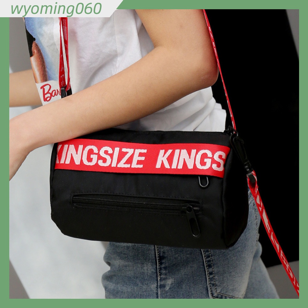 [Hàng Sẵn] Túi Messenger Dung tích lớn Vải Oxford Từ ngữ Tiếng Anh Dây đeo Vai cho Nữ Nam giới 【Wyoming060】