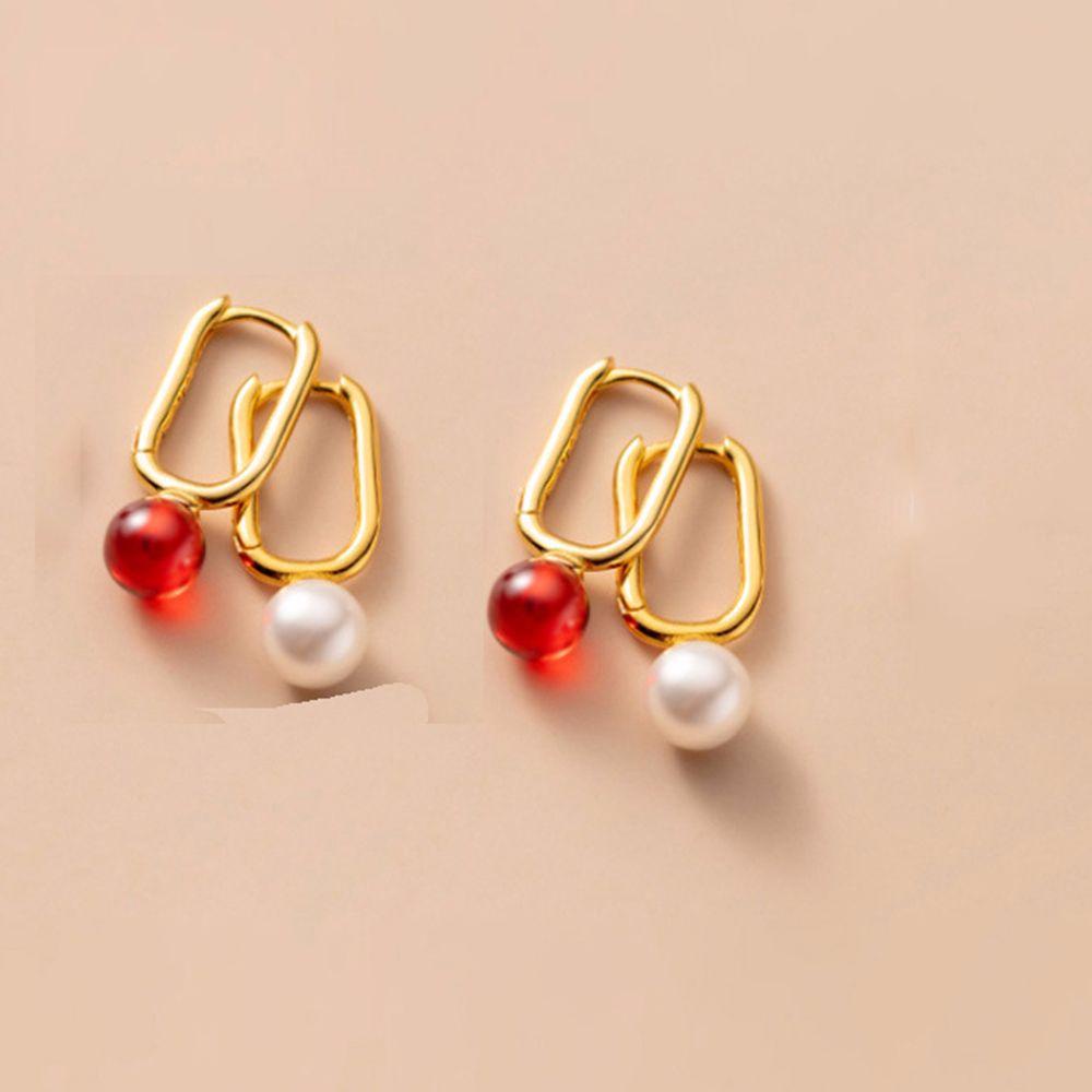 Khuyên Tai Đính Hạt Phong Cách Hàn Quốc Thanh Lịch Dành Cho Nữ