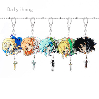 Móc khóa hai mặt hình nhân vật hoạt hình Sword Art Online