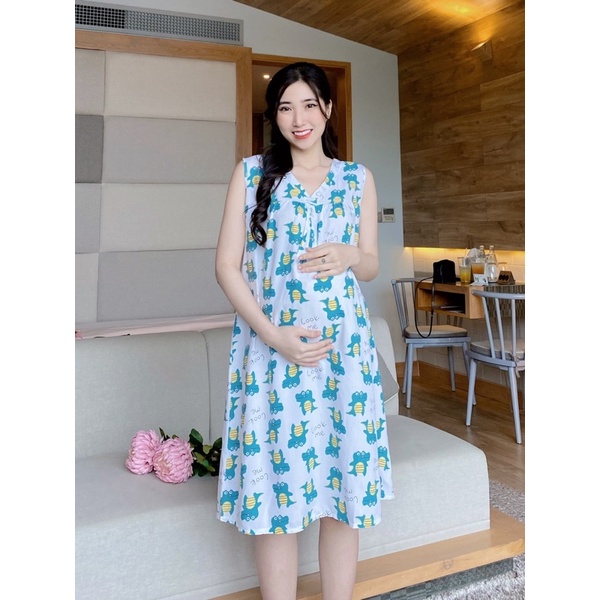 EVERMOM | Đầm tôn hai da thái form suông nơ cổ siêu nhẹ và mát