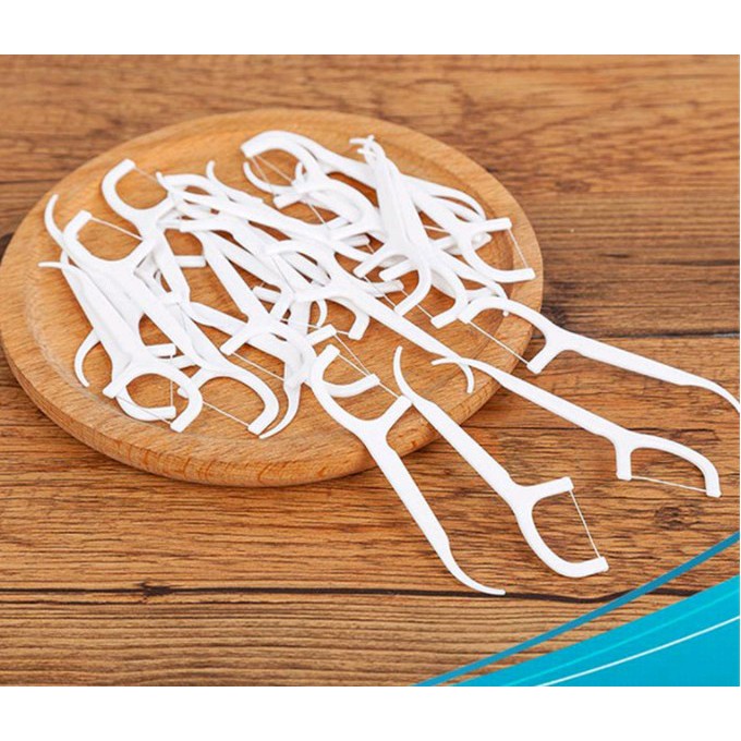 Gói tăm chỉ 30cái vệ sinh răng miệng- chỉ xỉa răng