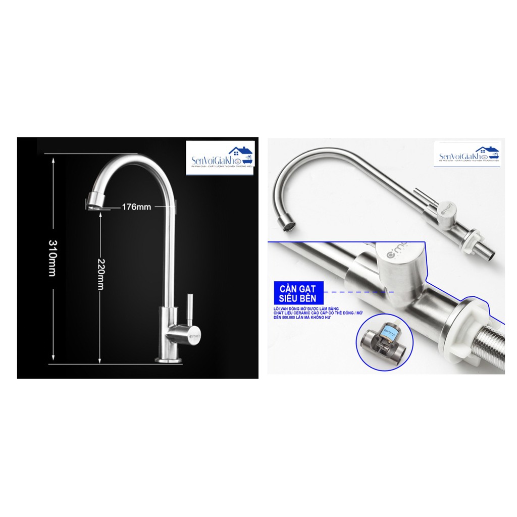 Vòi rửa chén lạnh inox 304 PRIMA