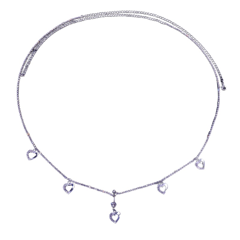 Dây Xích Đeo Thắt Lưng Có Mặt Trái Tim Trang Trí Cho Nữ