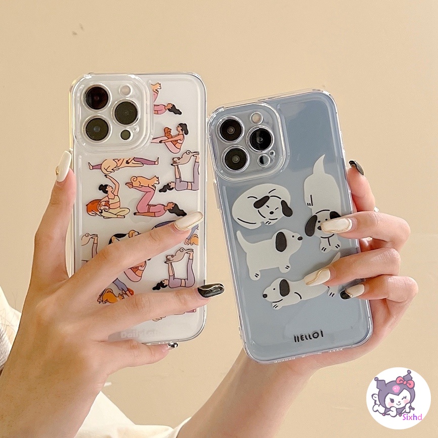 Ốp Điện Thoại TPU Mềm Chống Rơi Hình Cún Cho OPPO A93 A16 A53 A33 A32 A31 A9 A5 A3s A12e Reno 7Z 7SE 6Z 5Z 5Pro A92 A72 A55 A52 F11 Ốp Lưng OPPO Case
