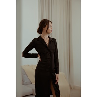 Popbirdy-Đầm Sơ Mi Dáng Dài
