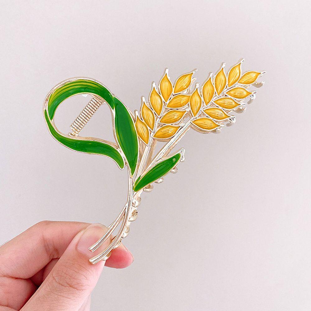 Kẹp Tóc Càng Cua Hình Lá Cá Mập Bằng Lúa Mì Ngọt Ngào Hợp Thời Trang Cho Nữ