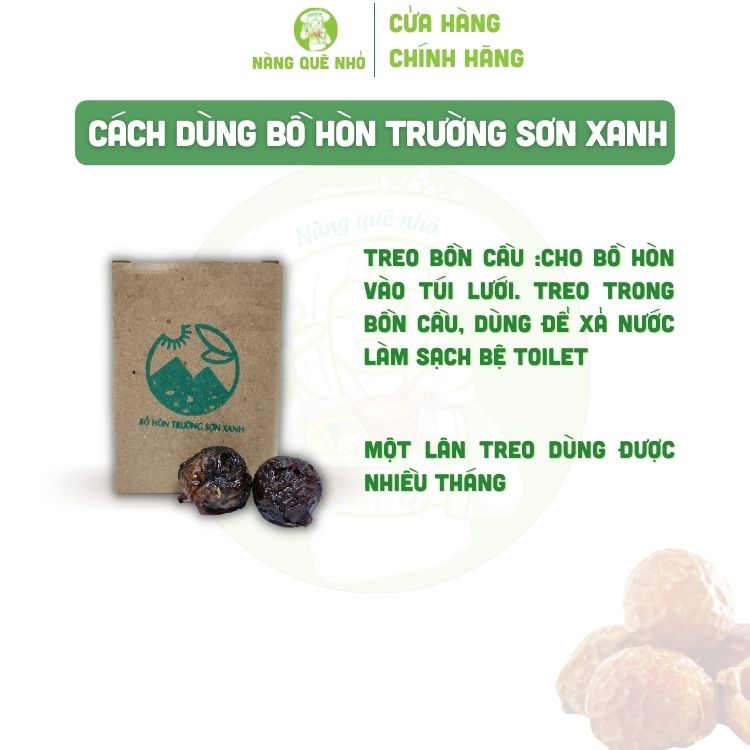 Bồ Hòn Treo Bồn Cầu Trường Sơn Xanh HTX Sinh Dược - 40G