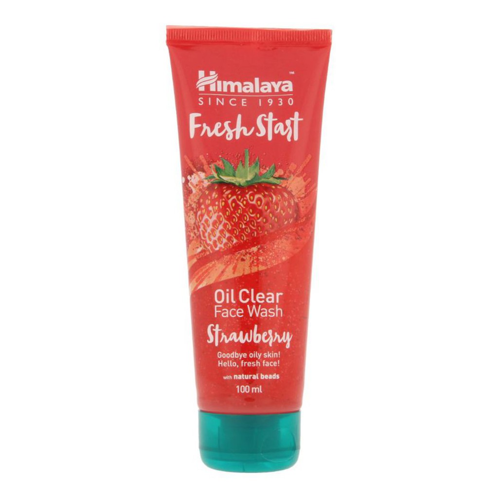 Sữa rửa mặt làm đều màu và mịn da Himalaya Fresh Start Oil Clear Strawberry Face Wash 100ml