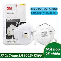 (HỘP 25 CHIẾC )Khẩu trang 3M 9001V - Có Van Thở Không Khí | BigBuy360 - bigbuy360.vn