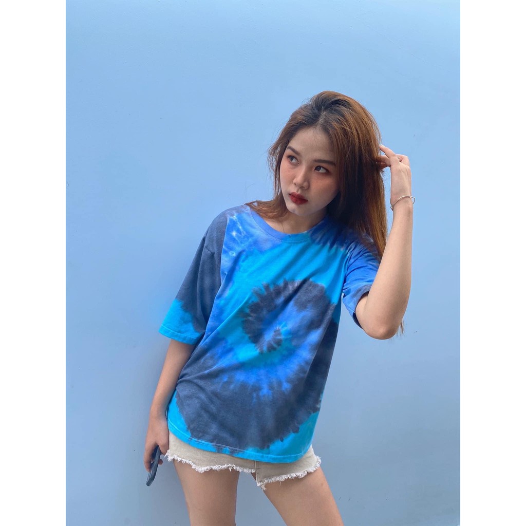 [Mã TOMA1 giảm 10k đơn 100k]ÁO THUN UNISEX TAY LỠ NAM NỮ LOANG MÀU AT210038
