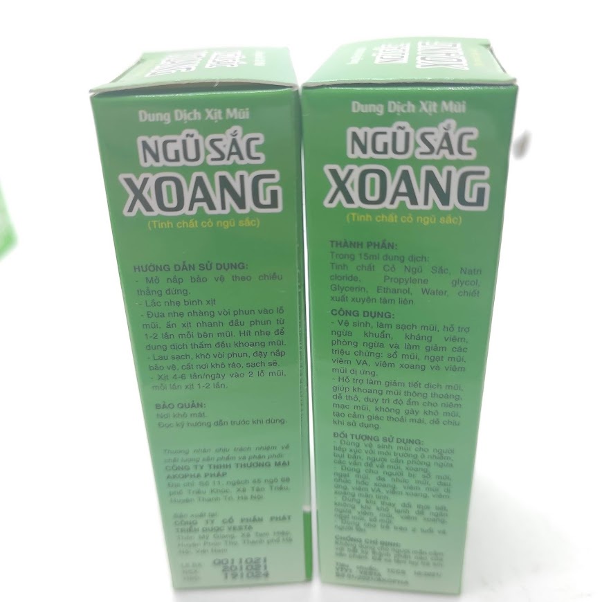 [Chính hãng] Xịt Mũi Ngũ Sắc Xoang - Lọ 15ml