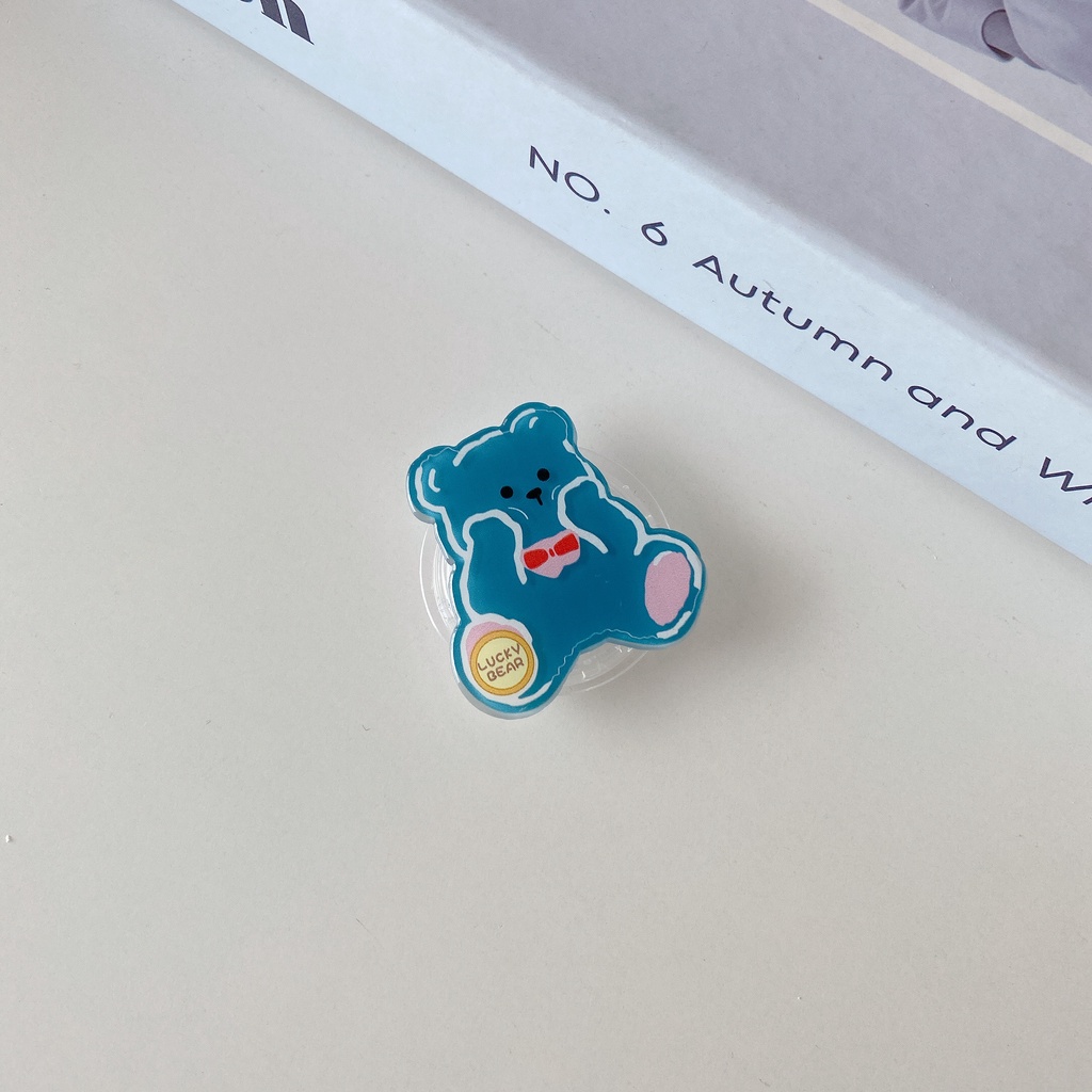 Giá Đỡ Điện Thoại acrylic Hình Thỏ Hoạt Hình 3D Đơn Giản Chống Rơi Tiện Dụng