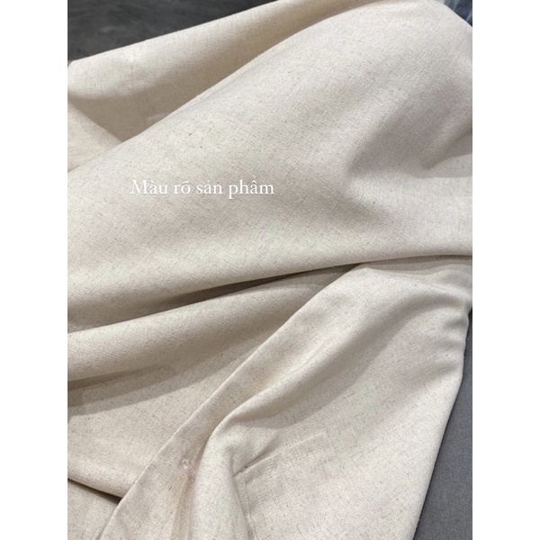 Chân váy midi linen hack dáng phong cách Hàn Quốc - Midi linen skirt