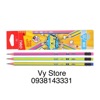 Bút chì viết 2B DELI - 12 cây/hộp EU52606