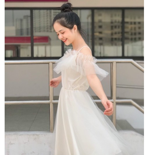 VÁY ĐI CHƠI - OFF-SHOULDER DRESS - VÁY TULLE HAI DÂY | BigBuy360 - bigbuy360.vn
