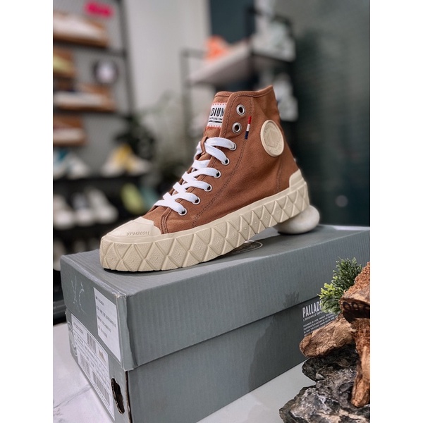 Giày Palladium ace cao cổ màu cam đất