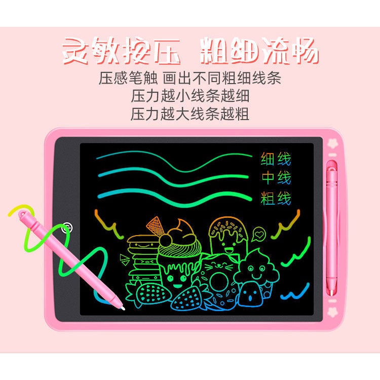 Bảng Điện Tử Thông Minh Nhiều Màu Tự Xóa Màn LCD 8.5 inch Cho Bé Tập Viết, Vẽ Đồ Chơi Giáo Dục Cho Bé