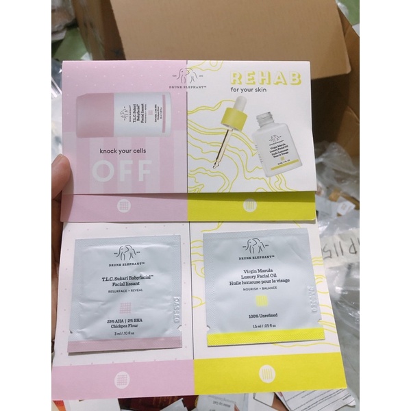 (Mini) Set dưỡng da serum và dầu dưỡng Drunk Elephant