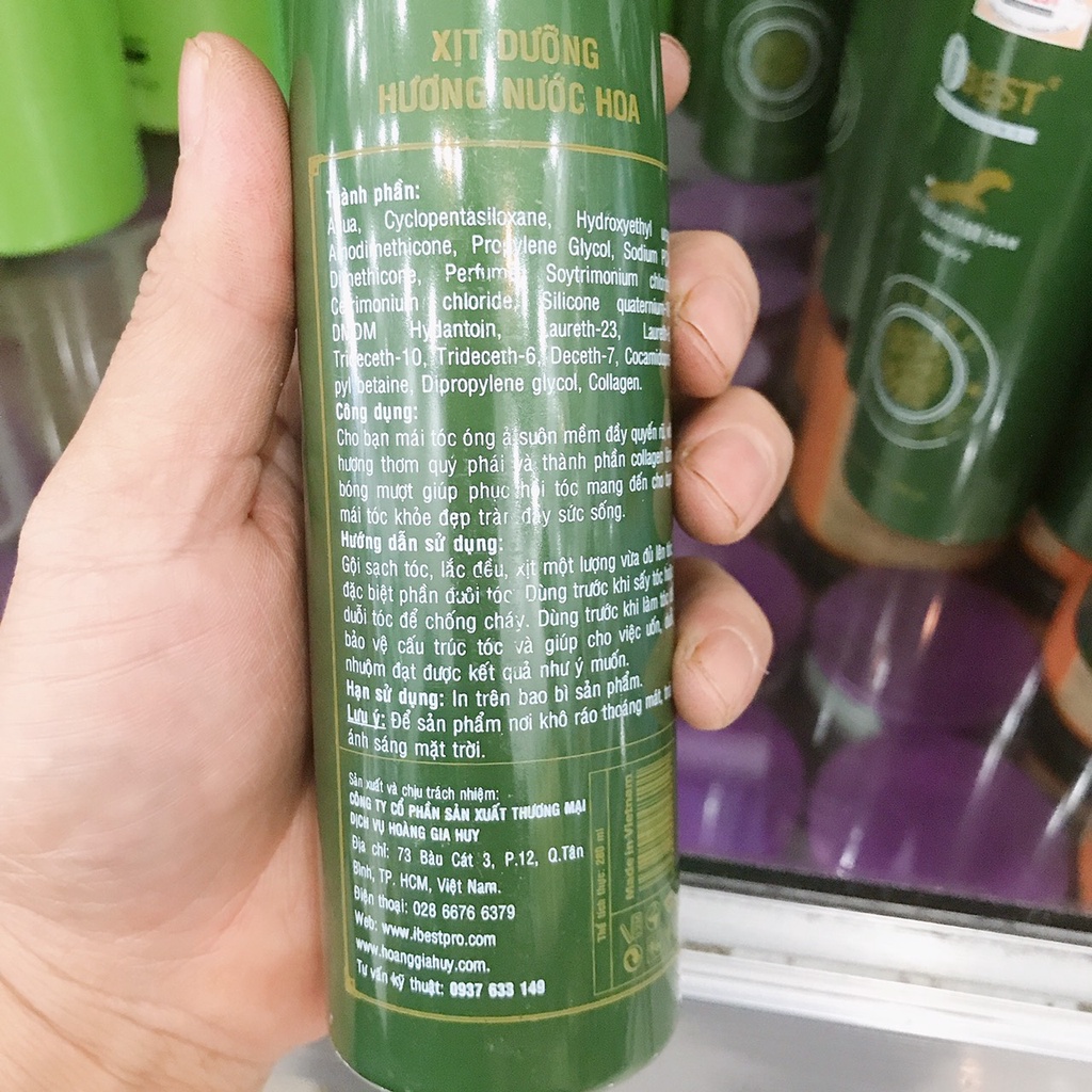 Xịt dưỡng hương nước hoa Ibest 280ml chính hãng